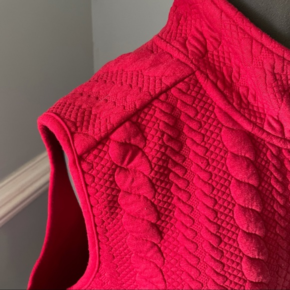 Coldwater Creek Red Soft Quilted Vest - Picture 4 of 9